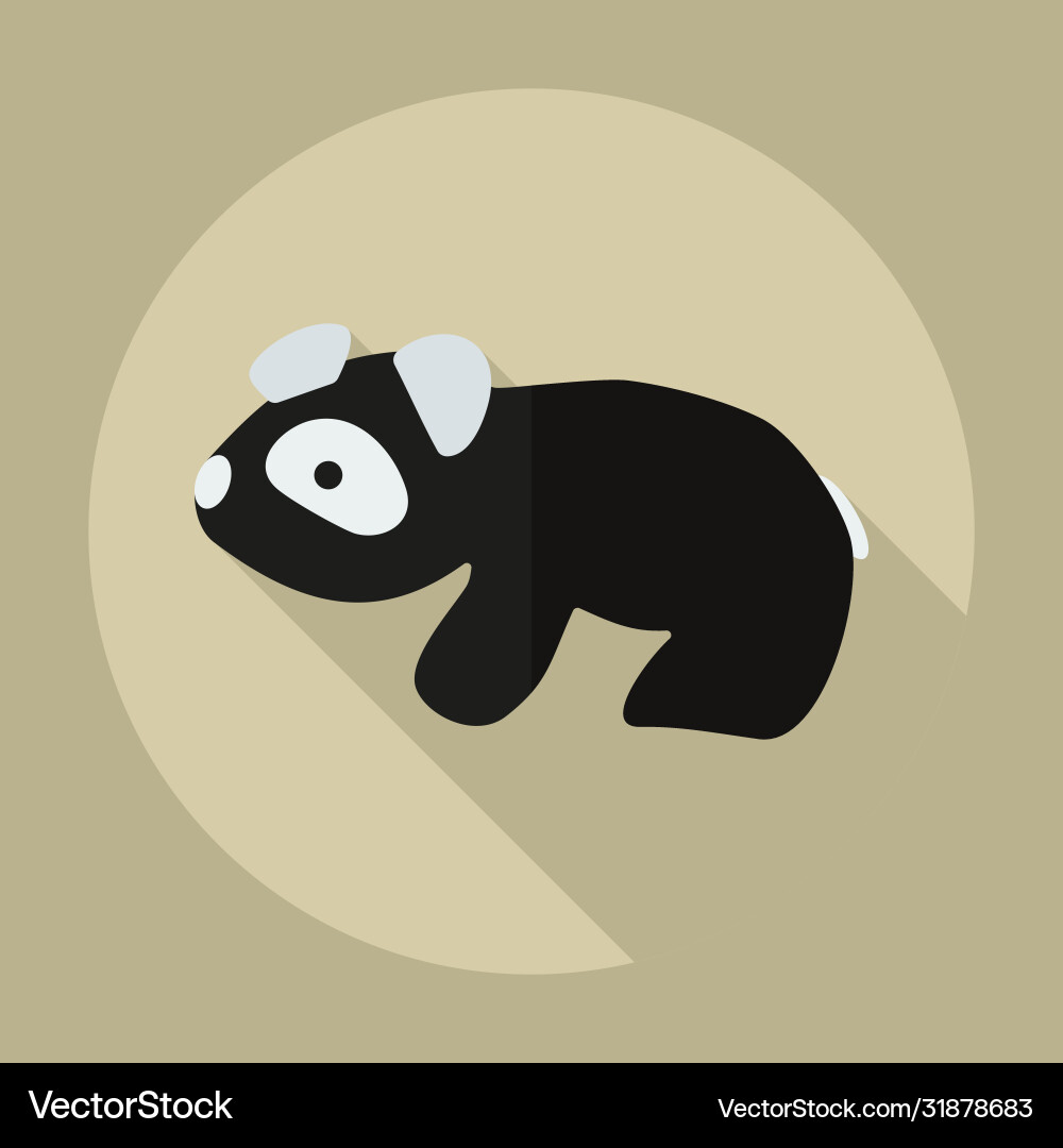 Flat modern design with shadow icons pandas Vector Image