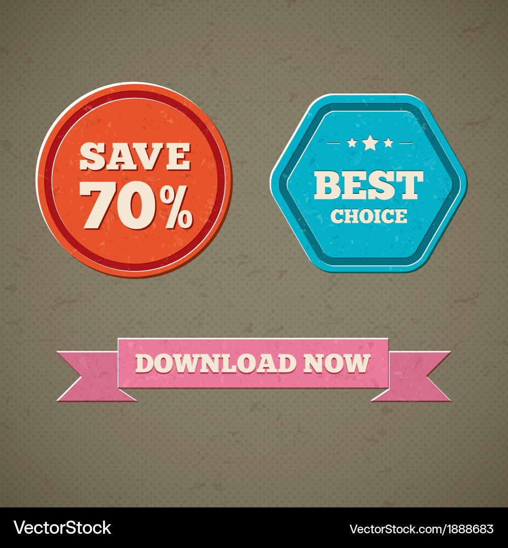 Retro badges set Royalty Free Vector Image - VectorStock