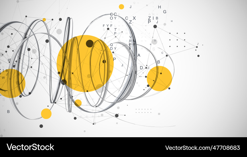 Template for science and technology presentation vector image