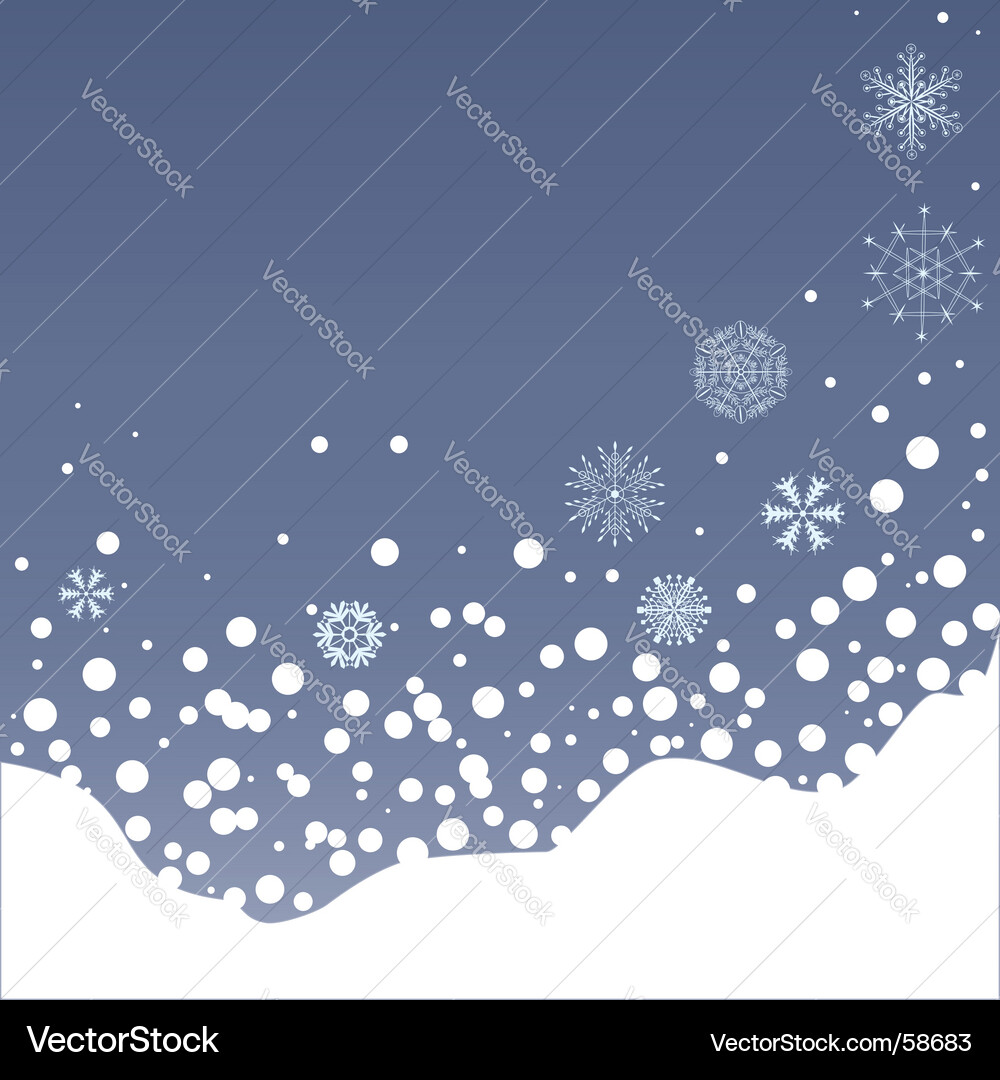 Winter Snowflake Pattern Vector Image