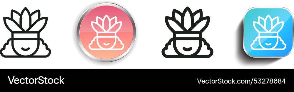 Dancer icon thin linear regular and button style Dancer icon thin linear regular and button style Vector Image