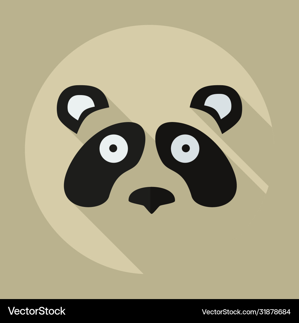Flat modern design with shadow icons pandas Flat modern design with shadow icons pandas vector image