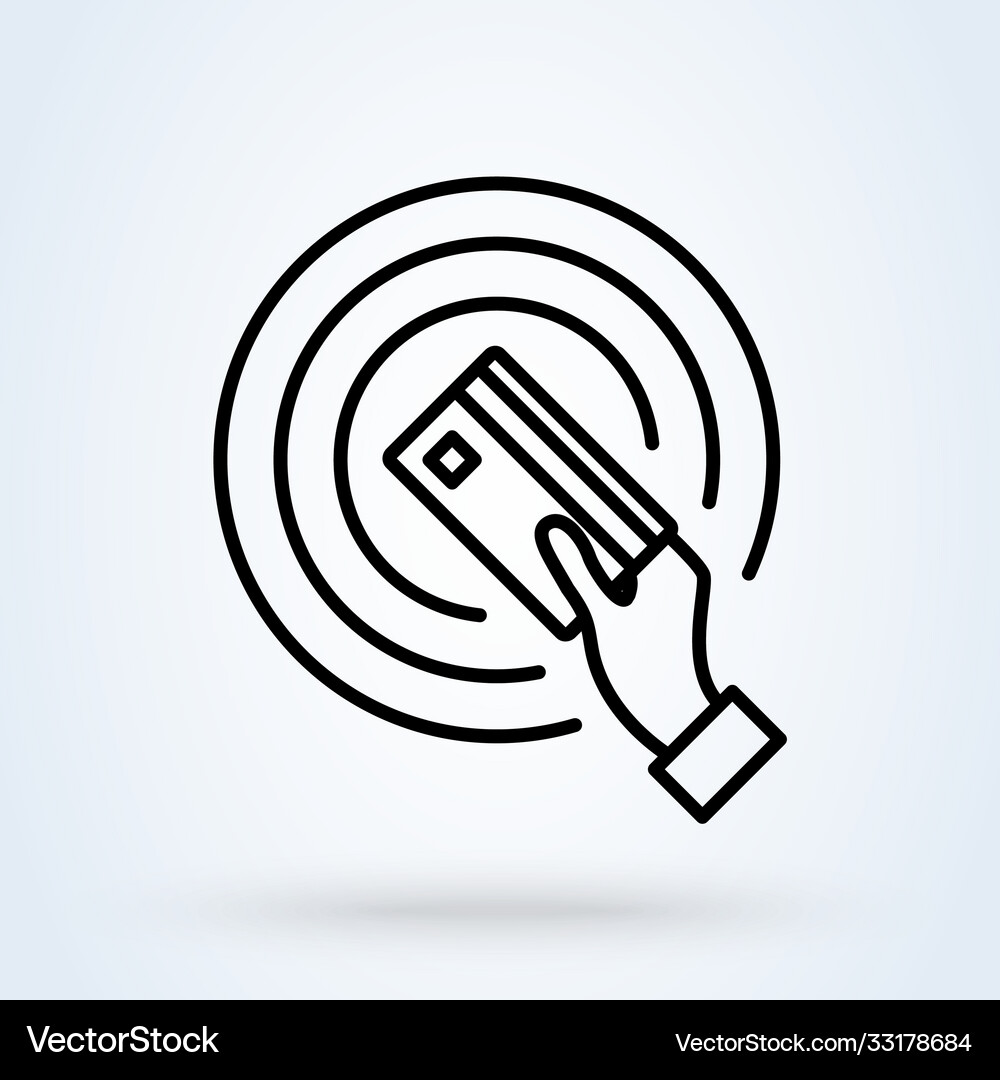 Near-field communication nfc icon or logo line – Royalty-Free Vector |  VectorStock, image size:1000x1080