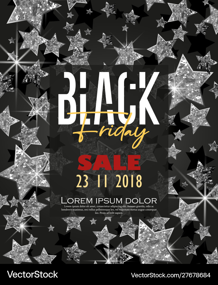 Stars background black friday Stars background black friday vector image