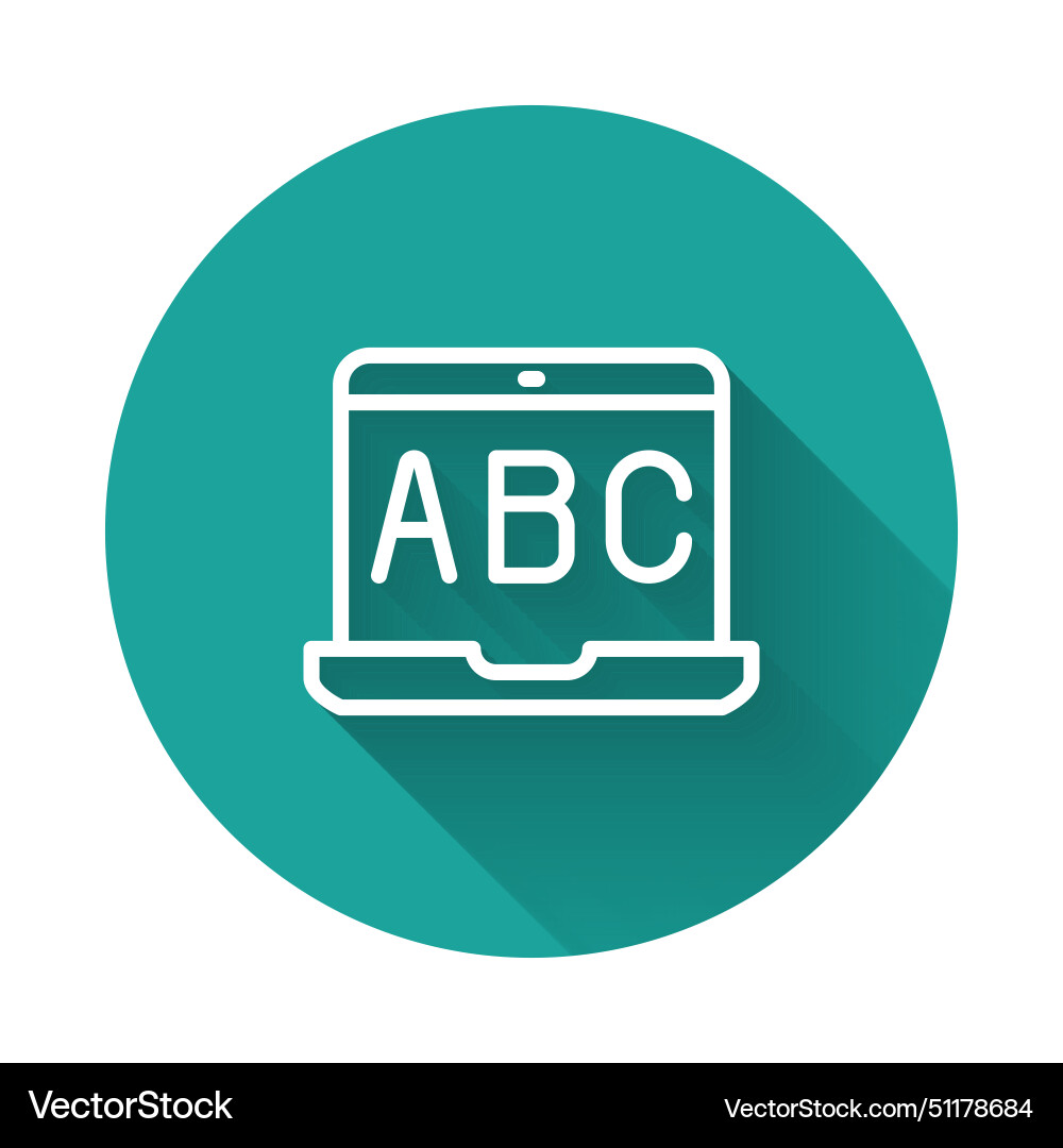 White line e-learning of different foreign White line e-learning of different foreign vector image