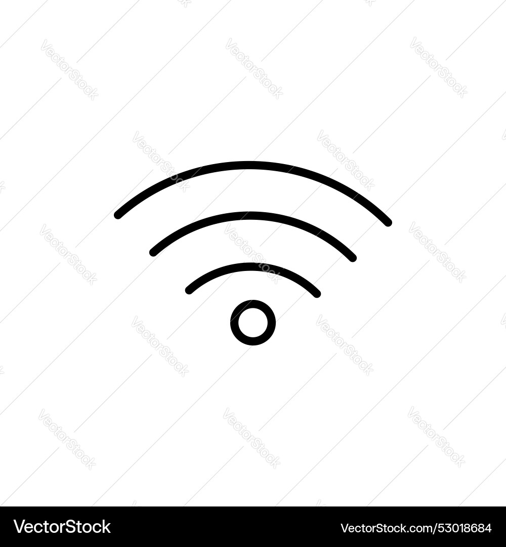 Wifi icon set wi fi connection symbol mobile Vector Image
