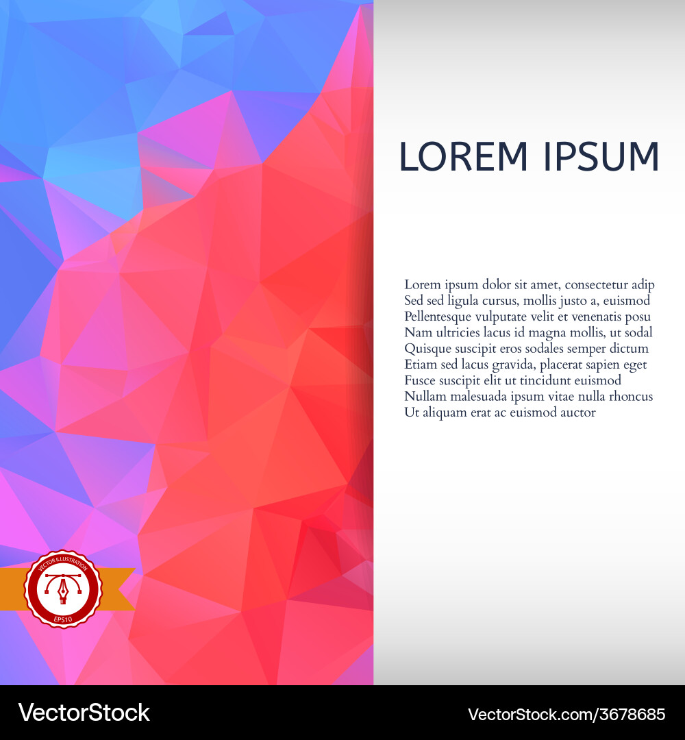 Abstract colorful triangles background vector image