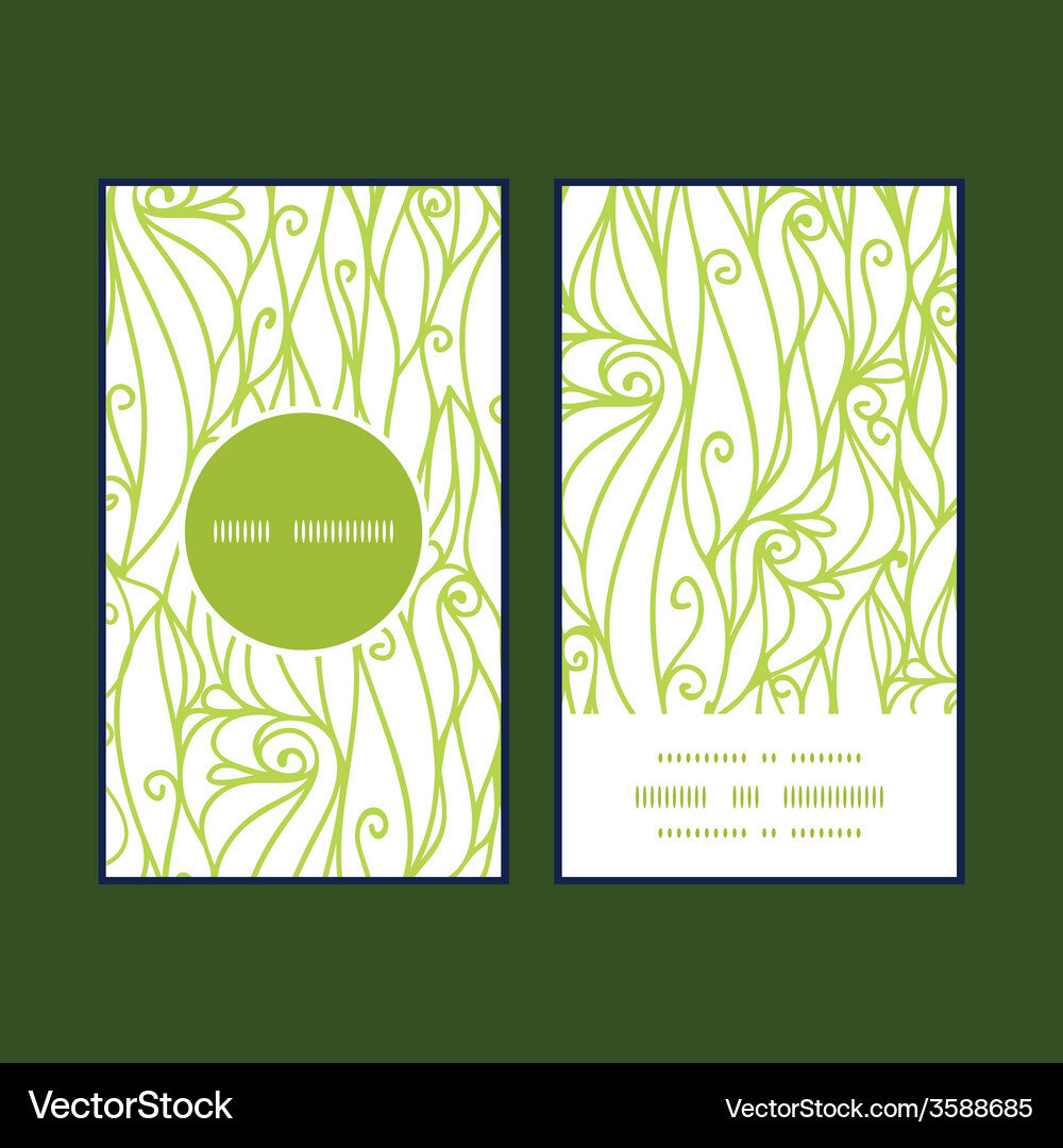 Abstract swirls texture vertical round frame Vector Image