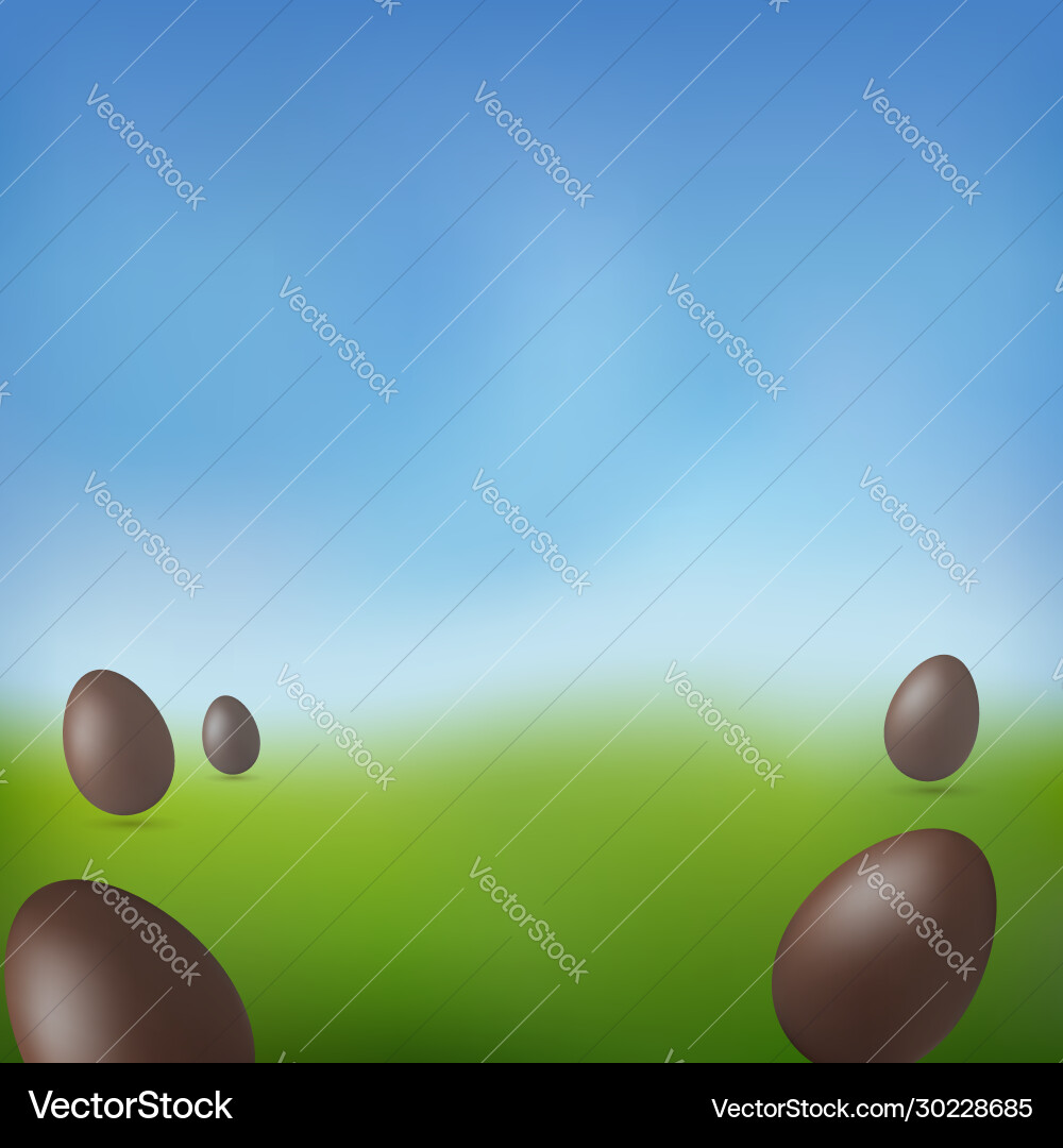 Chocolate egg 3d happy easter brown Royalty Free Vector