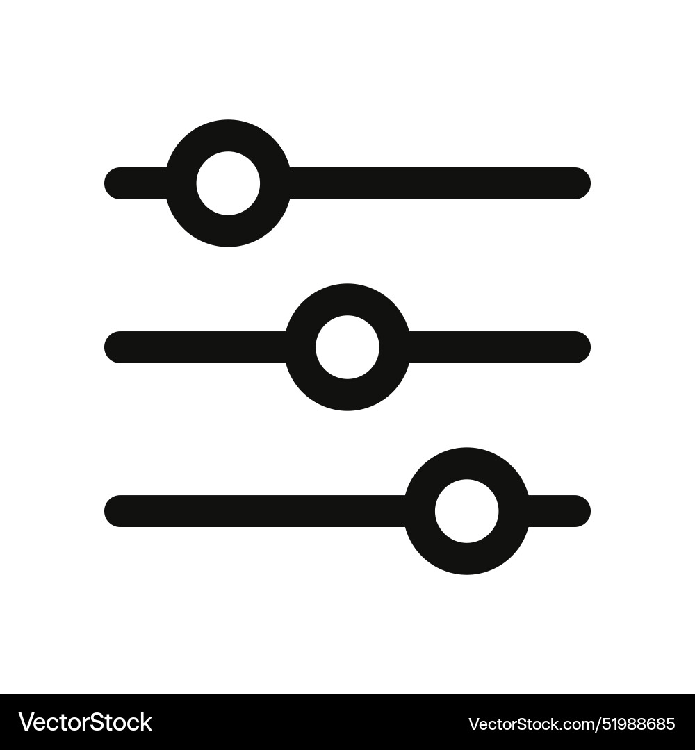 Control sliders icon ideal for customization Control sliders icon ideal for customization Vector Image