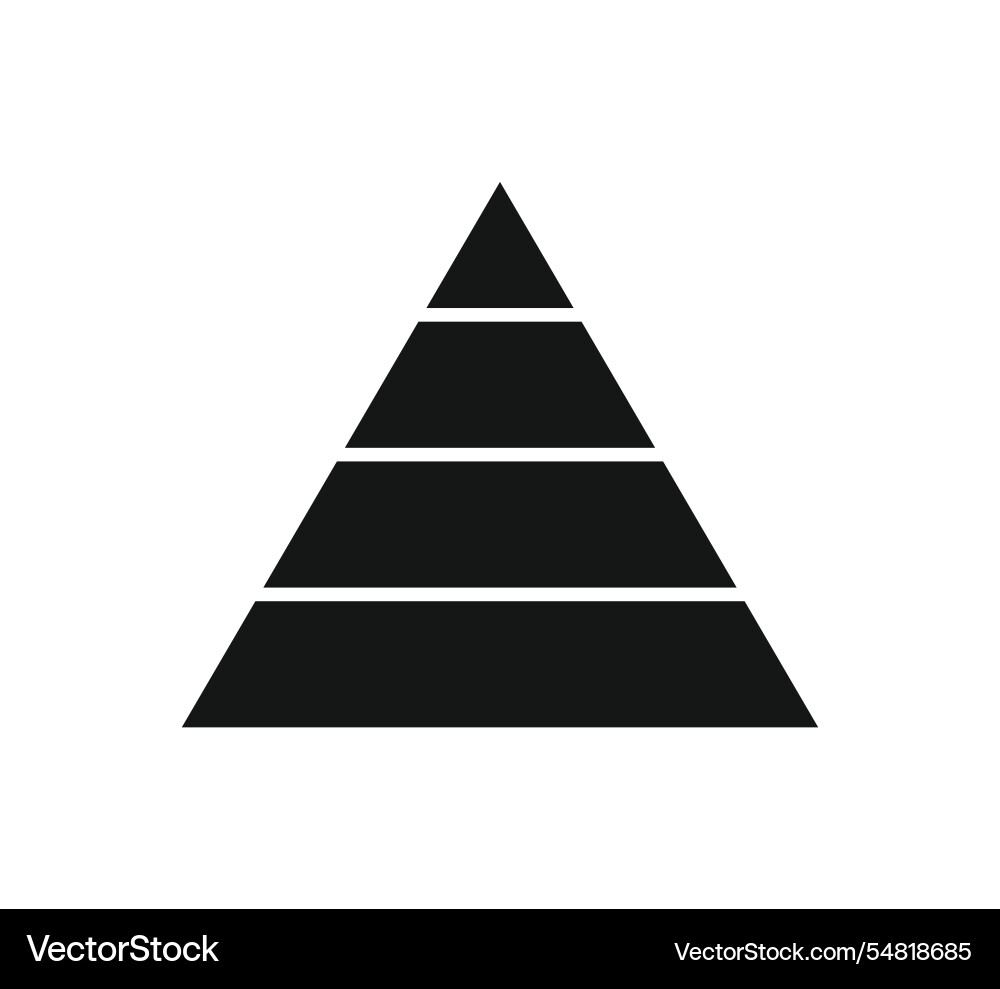 Levels of triangular pyramid triangle Levels of triangular pyramid triangle Vector Image
