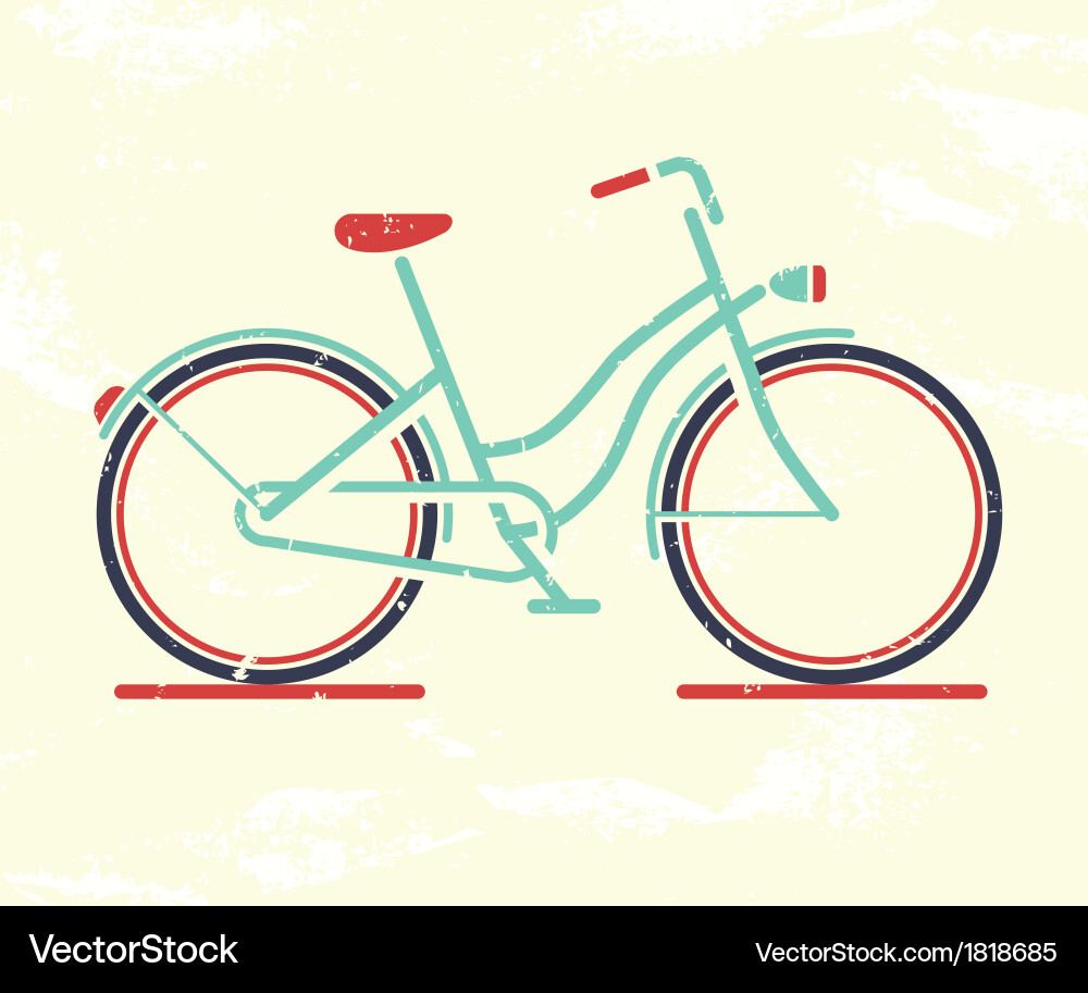 Retro bicycle Royalty Free Vector Image - VectorStock