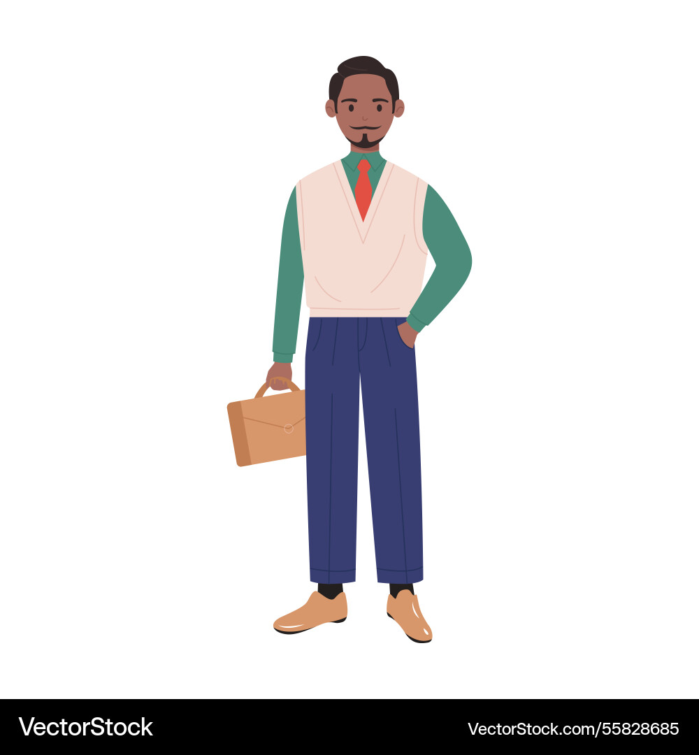 Stylishly dressed businessman with a sleek Stylishly dressed businessman with a sleek vector image