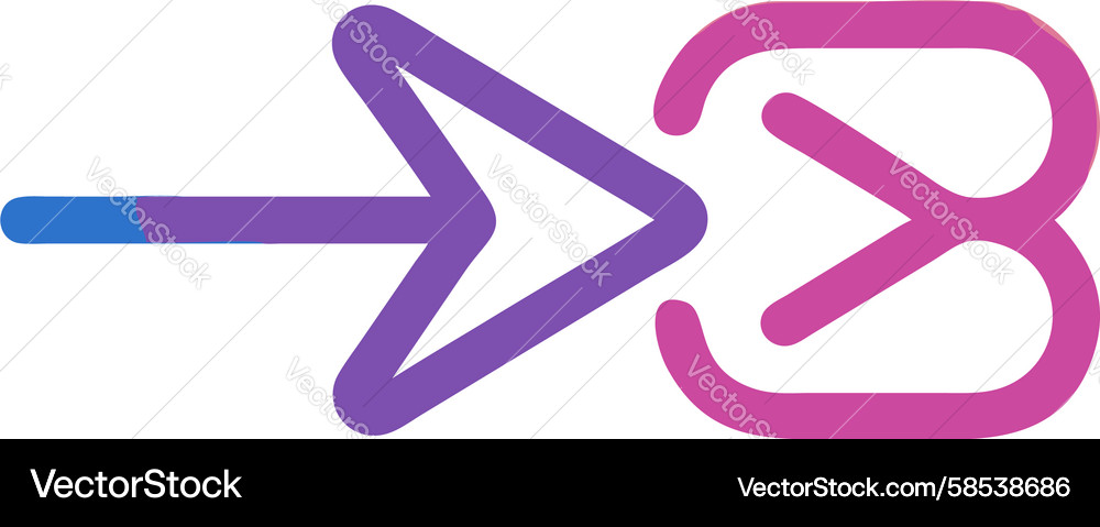Dynamic Intertwined Arrow Paths Vector Image