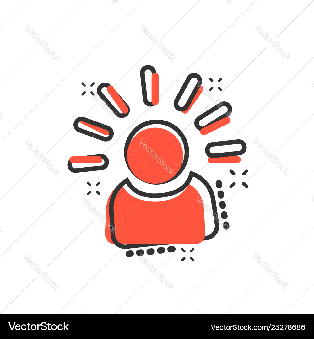 Mind people icon in comic style human frustration Mind people icon in comic style human frustration vector image