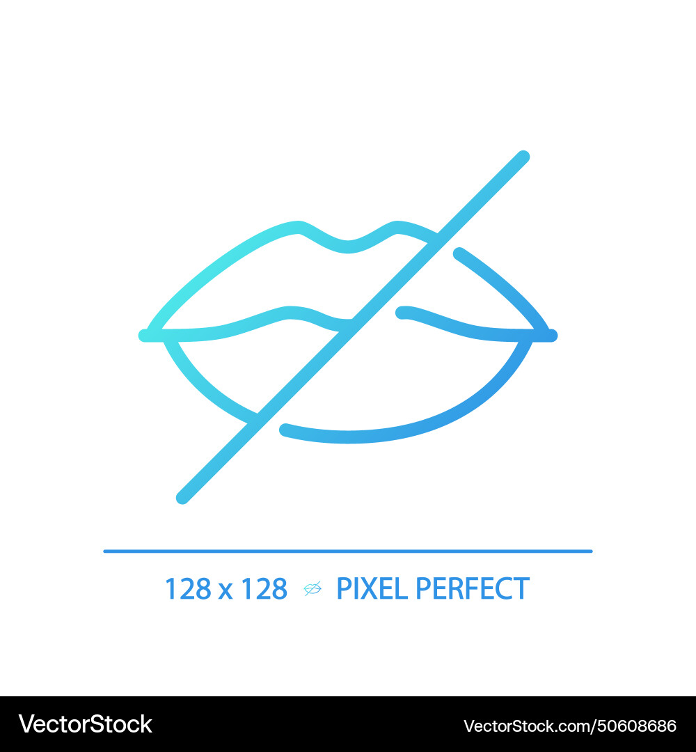Speech loss gradient linear icon Royalty Free Vector Image