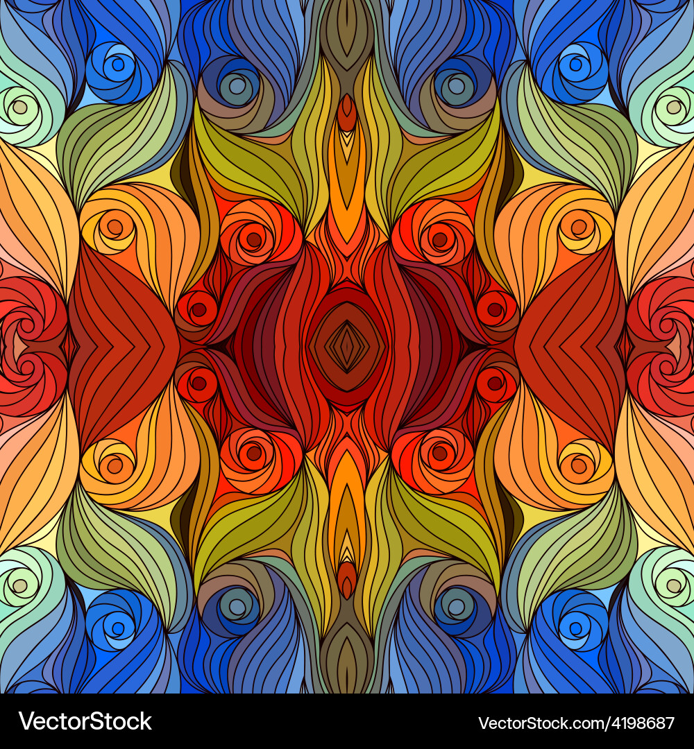 Abstract Colorful Line Pattern vector image