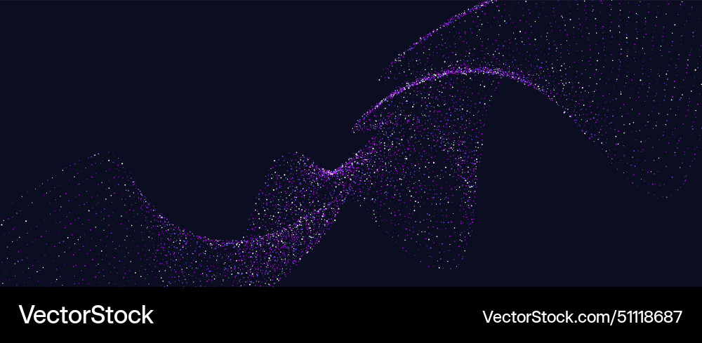 Abstract waving tech background design Vector Image