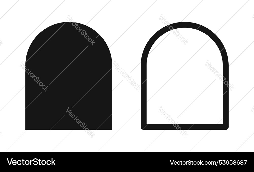 Arch shape and frame archway boxes window gate Arch shape and frame archway boxes window gate vector image
