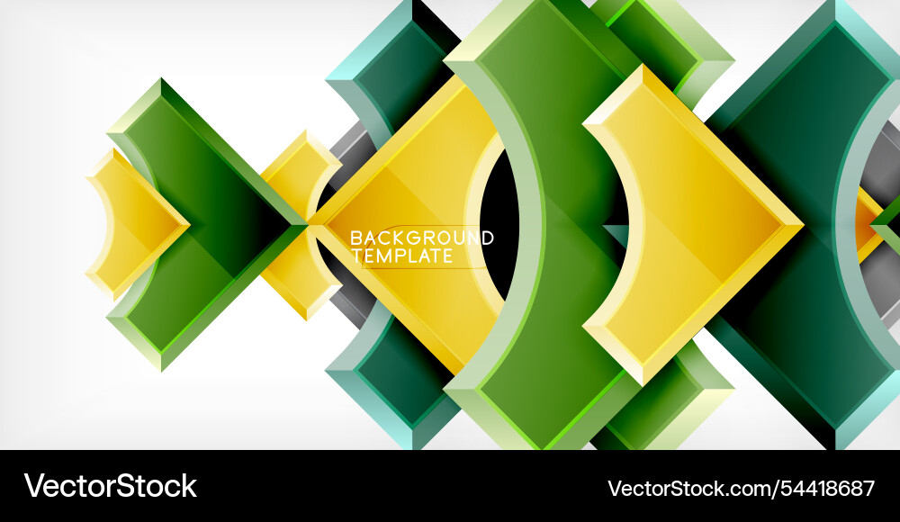 Arrow with round elements color geometric shapes Arrow with round elements color geometric shapes vector image
