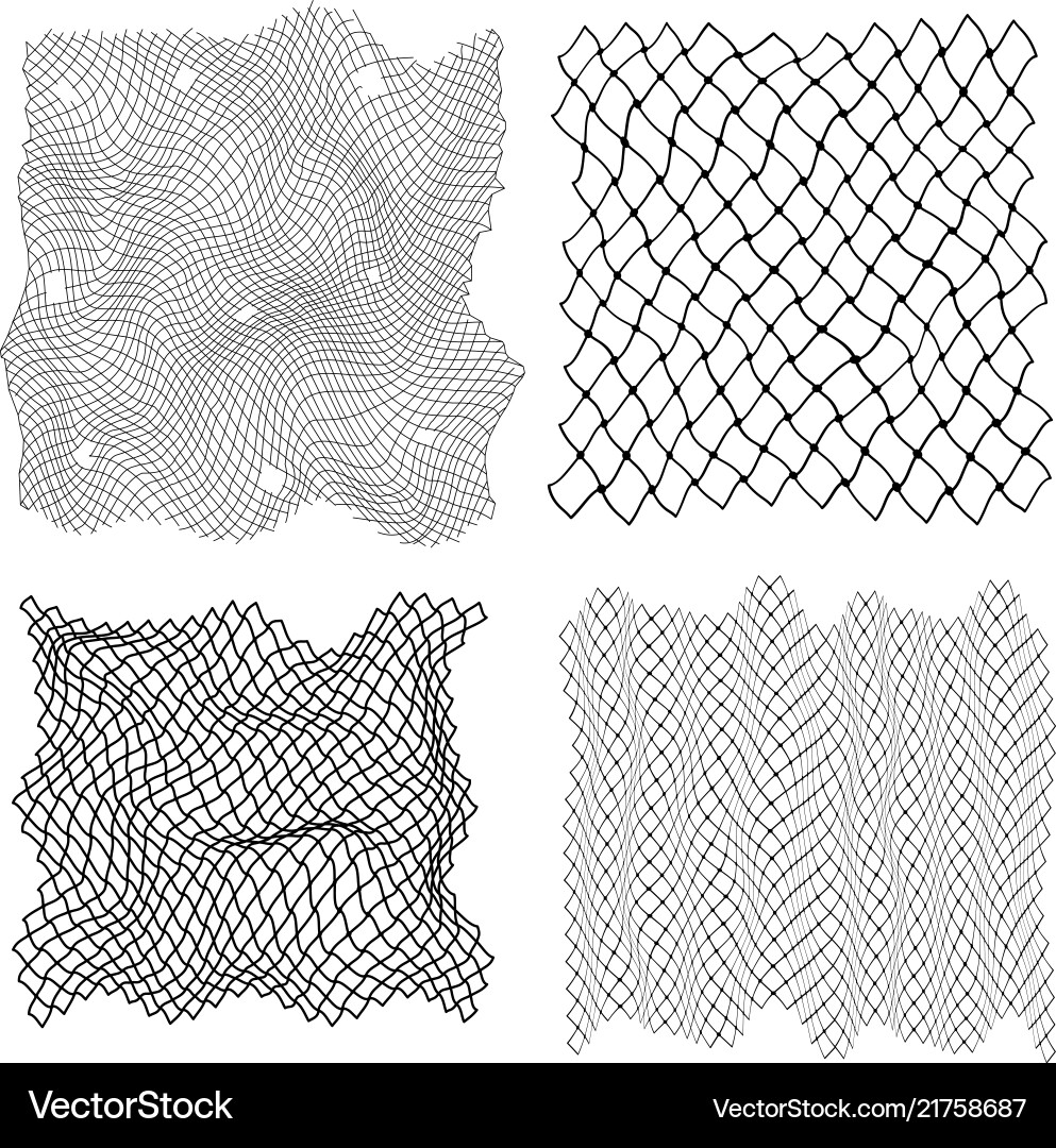 Black Fisherman's Net Pattern vector image