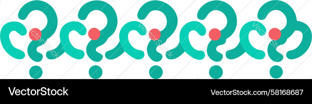 Repeating Green Question Mark Pattern Vector Image