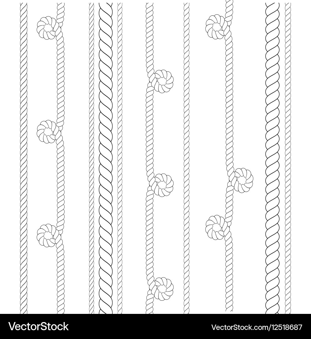 Rope Patterns: Thick and Thin Vector Image