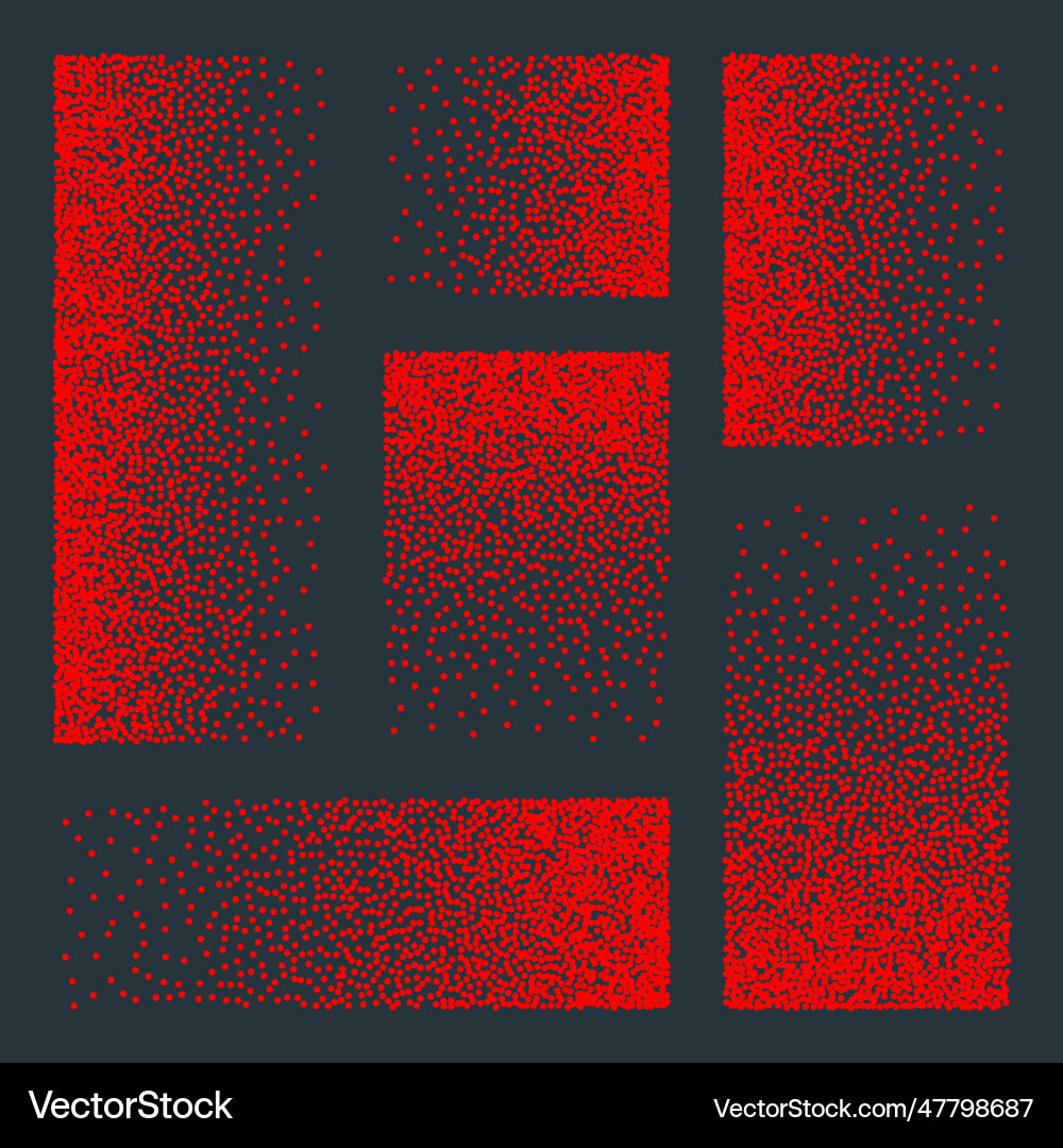 Stipple pattern red dotted rectangular design Stipple pattern red dotted rectangular design vector image