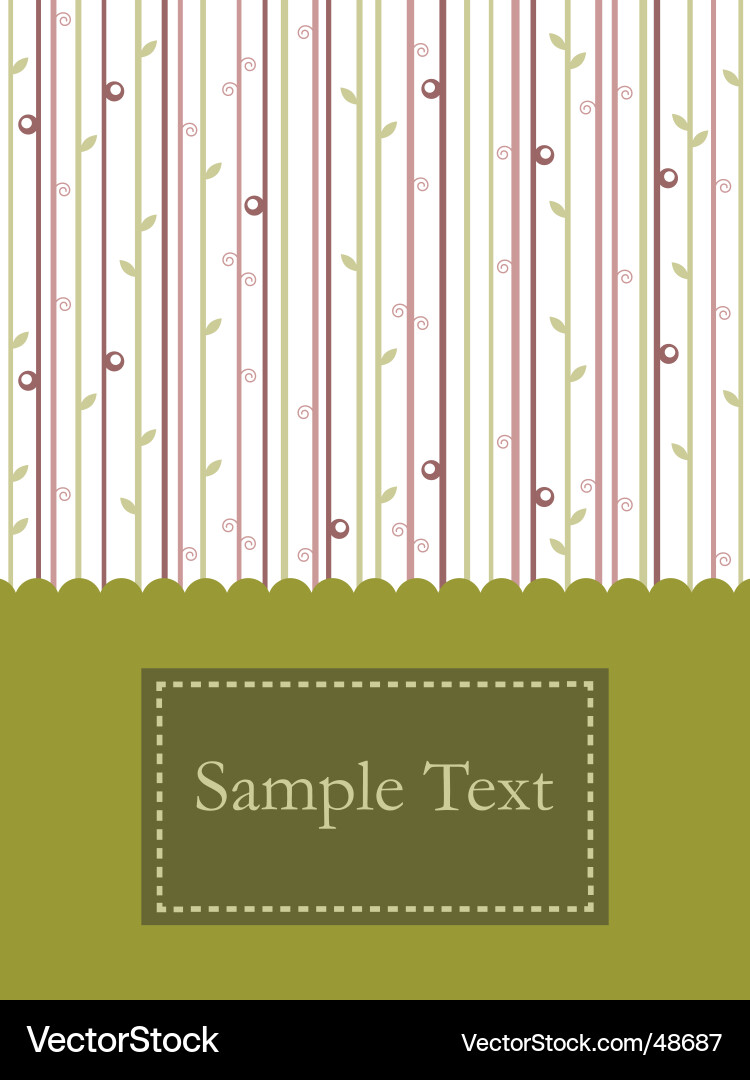 Striped Background with Text Box vector image