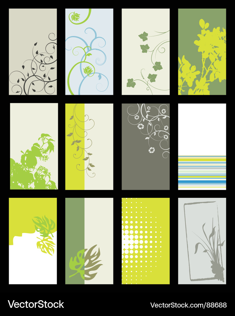 Botanische Karten Hintergrund Vektorbild