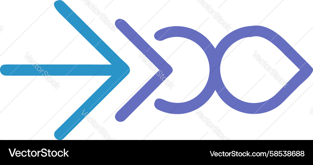 Dynamic Arrow Sequence Path Vector Image