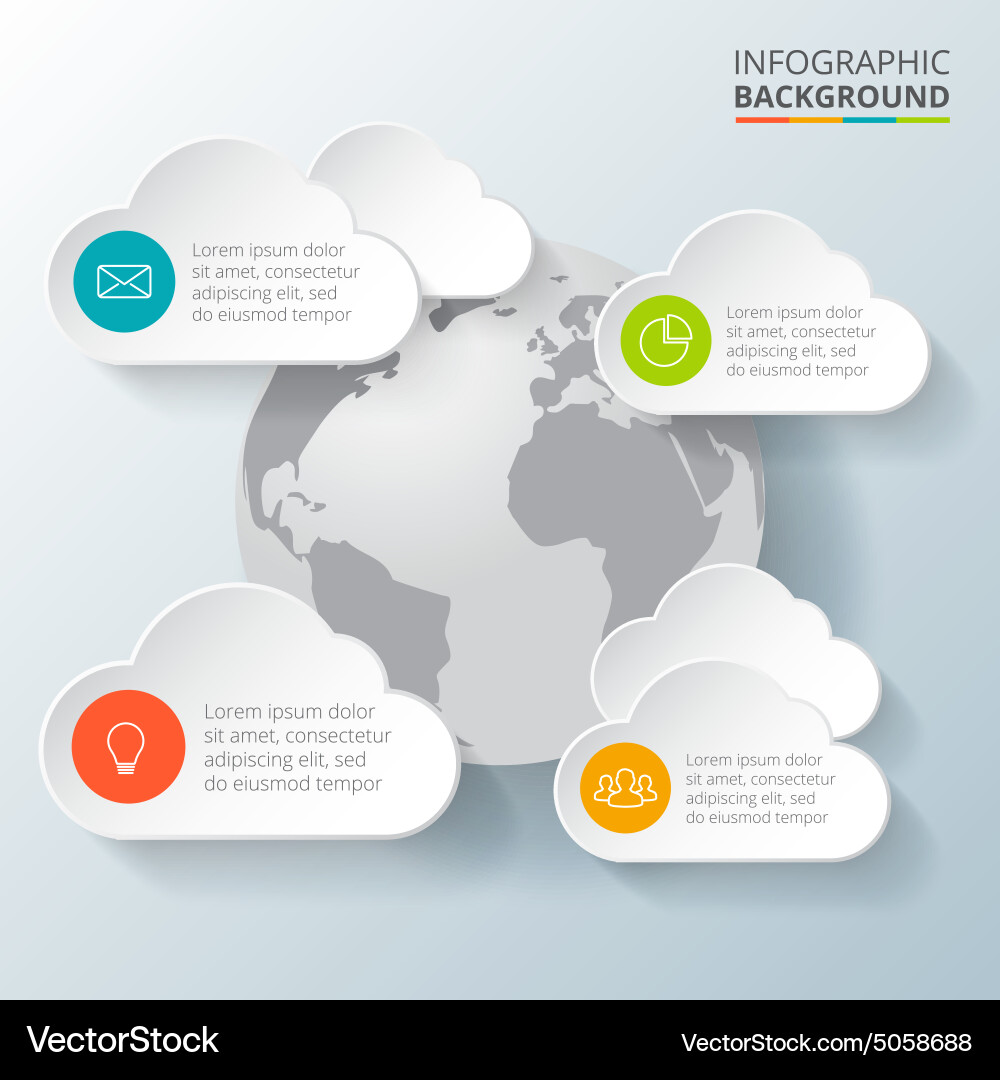 Earth with infographic elements Royalty Free Vector Image
