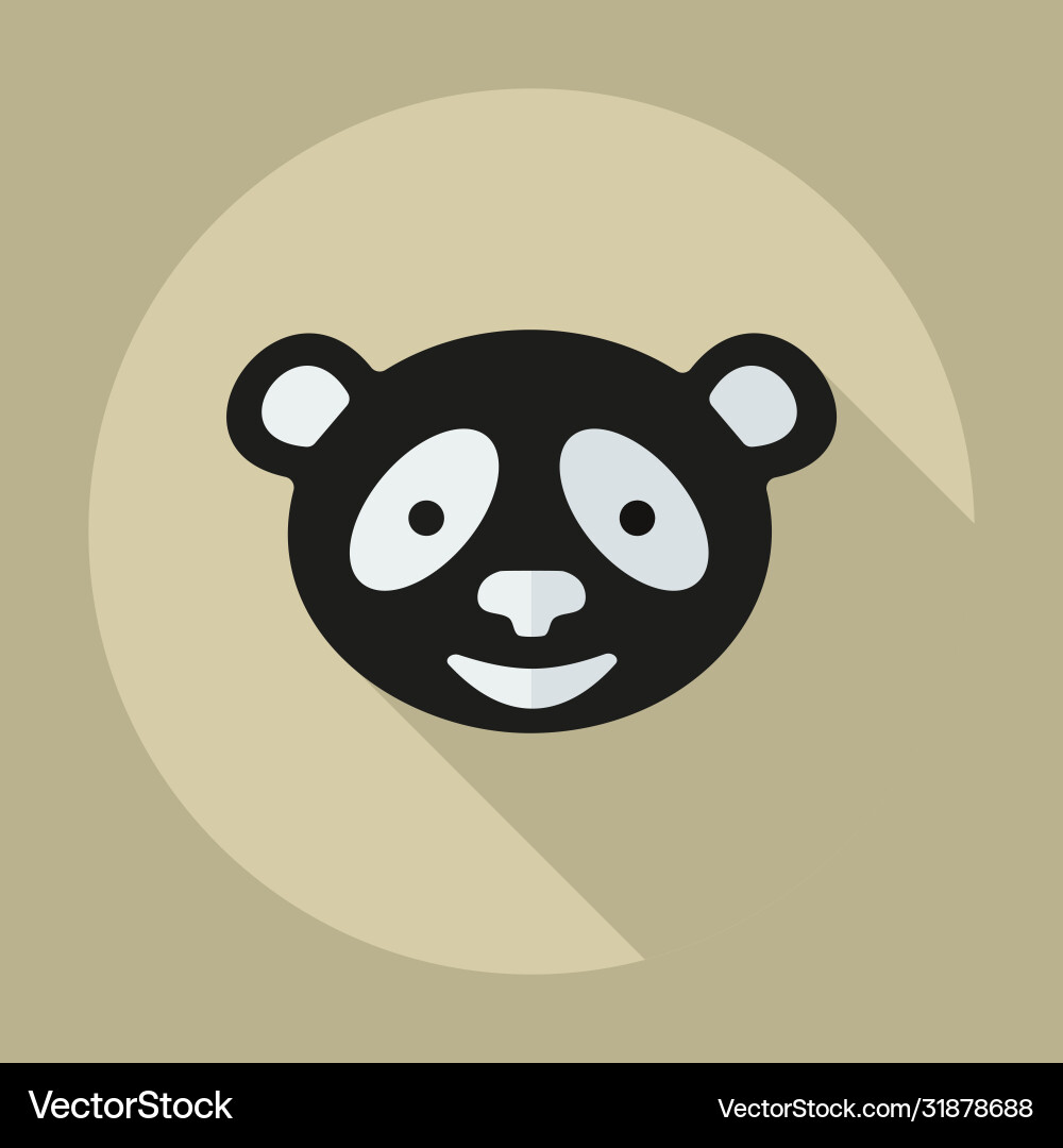 Flat modern design with shadow icons pandas Vector Image