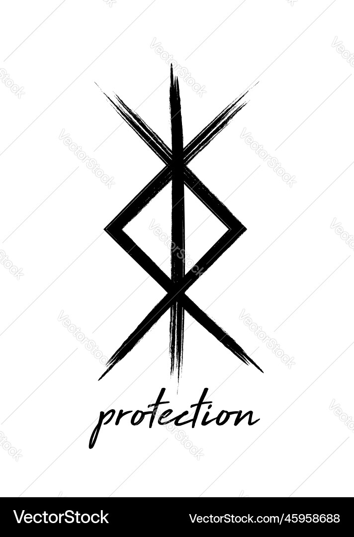 Norse symbol for protection nordic viking sign Vector Image