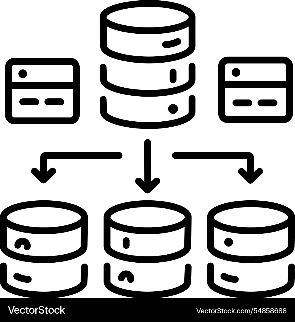 Shared db Vector Image
