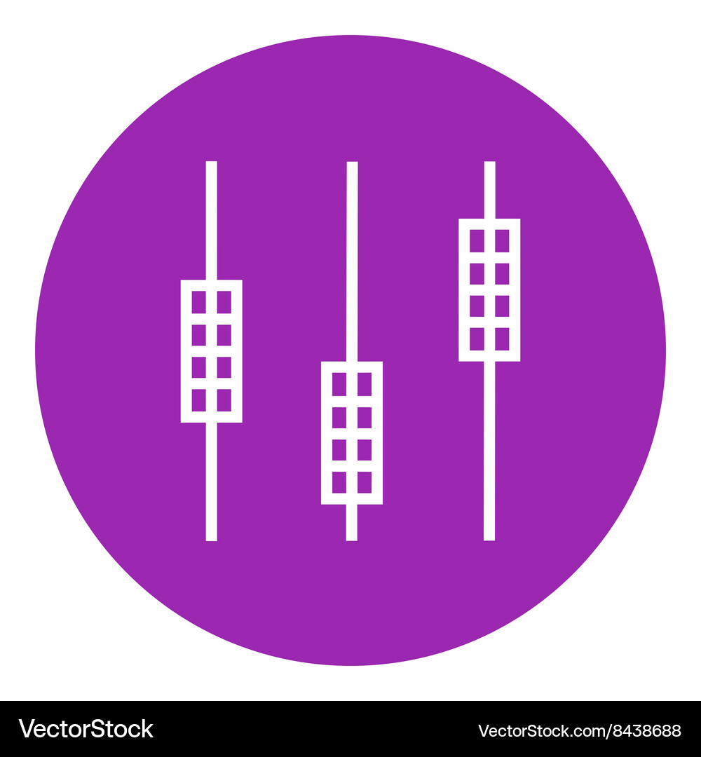Sound mixer console line icon Vector Image