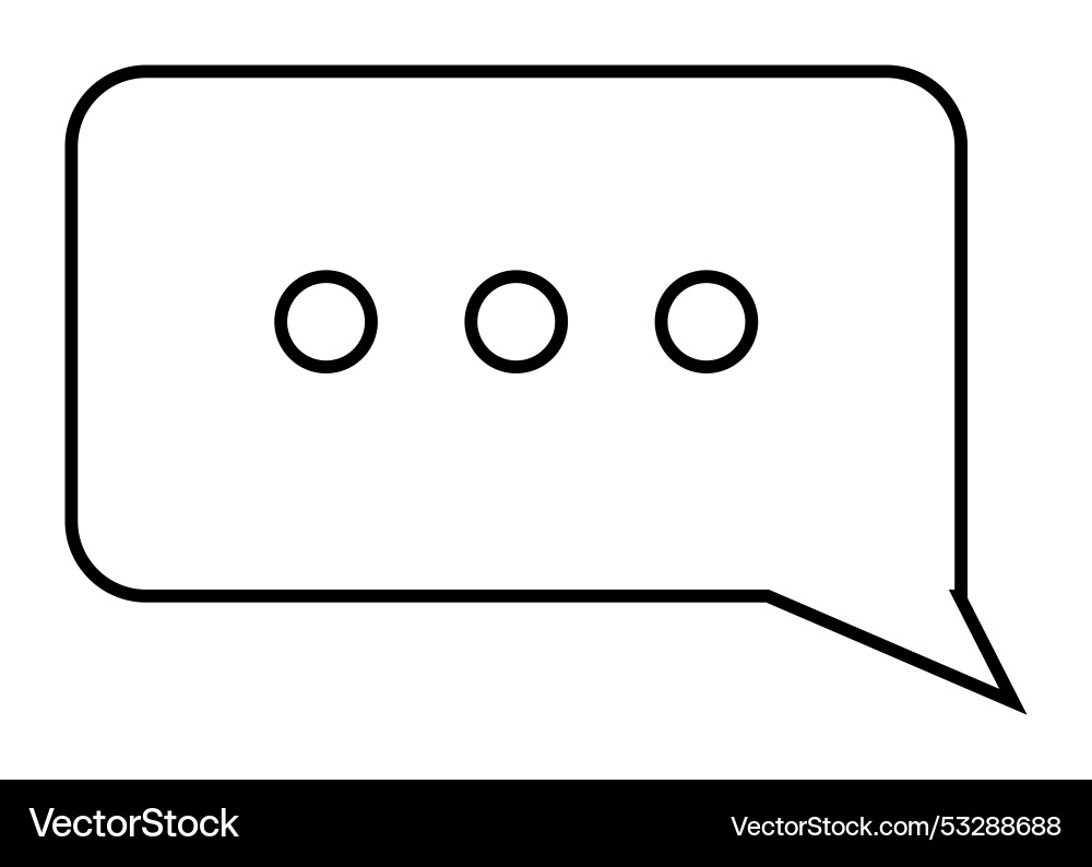 Speech bubble with three dots symbolizing text Speech bubble with three dots symbolizing text vector image