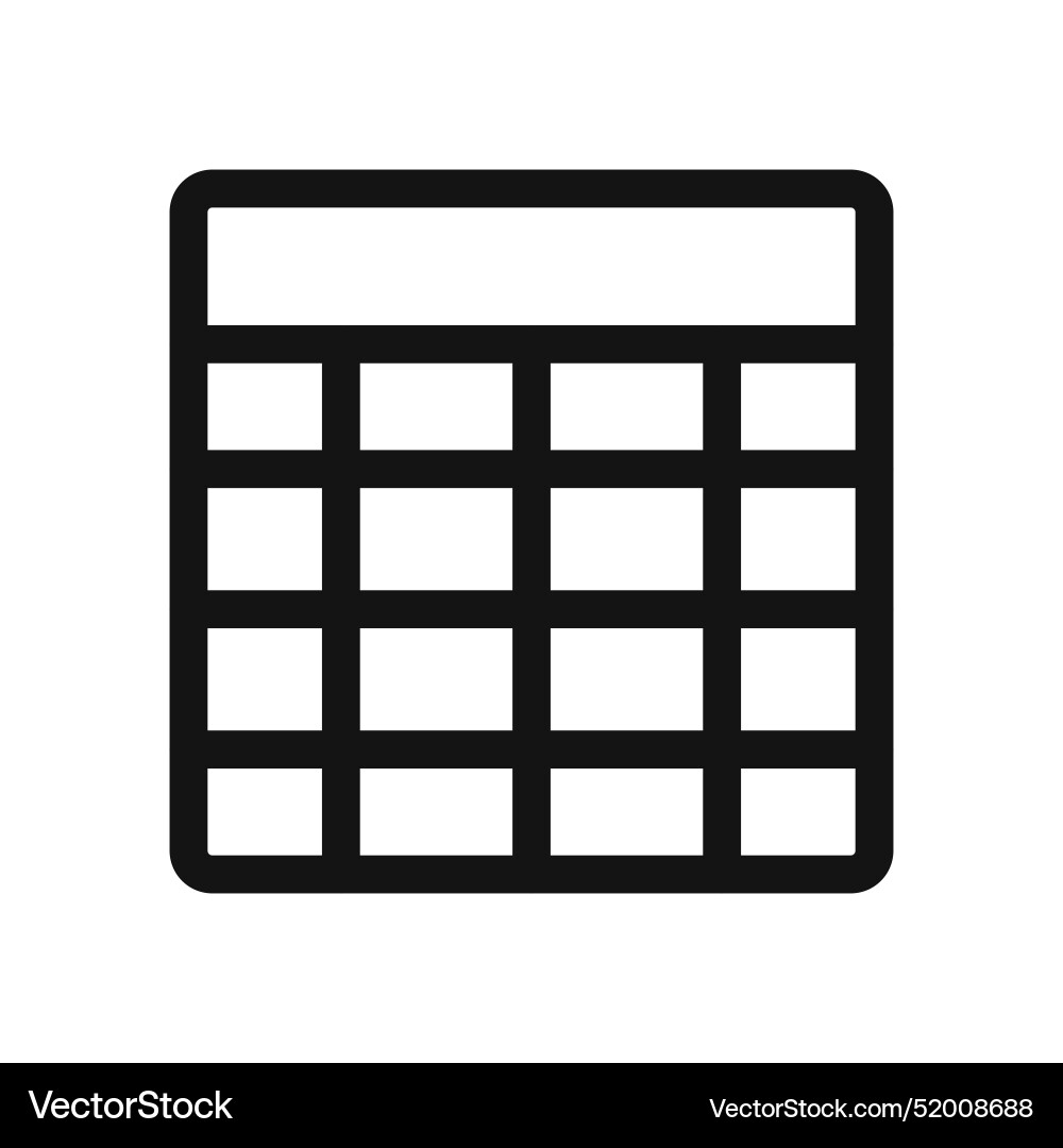 Table layout icon set data organization Table layout icon set data organization vector image