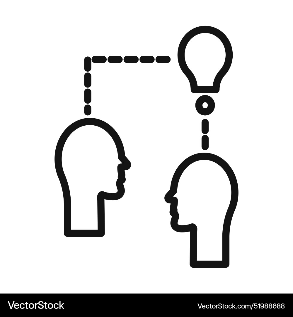 Thought sharing icon for social networking Vector Image