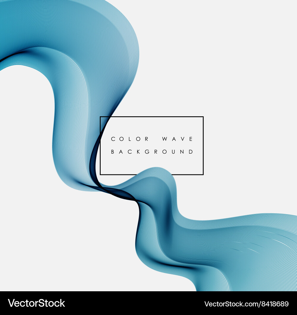 Abstract color wave design element Vector Image