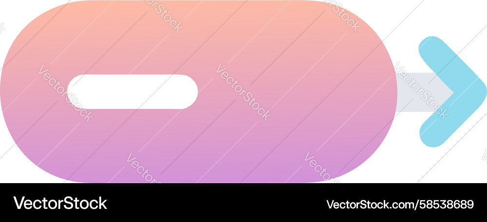 Gradient Pill with Forward Arrow Icon Vector Image
