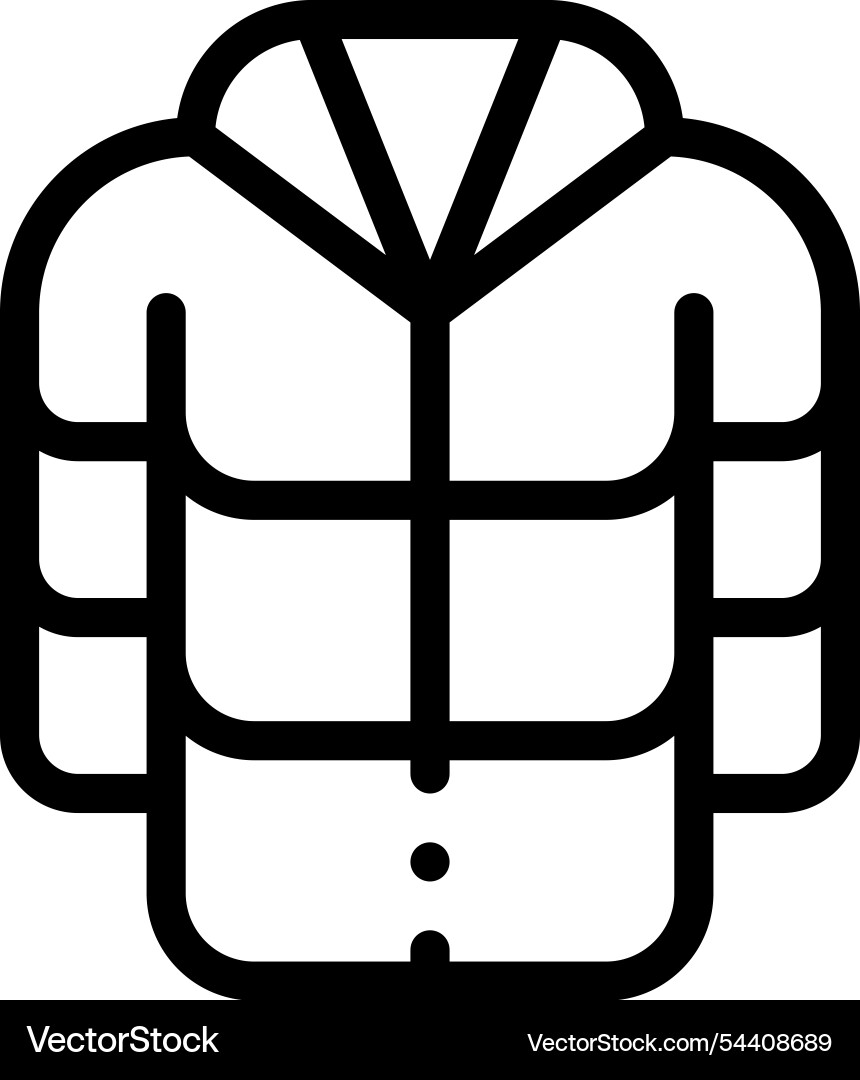 Jacket icon thin linear style design isolated Jacket icon thin linear style design isolated vector image