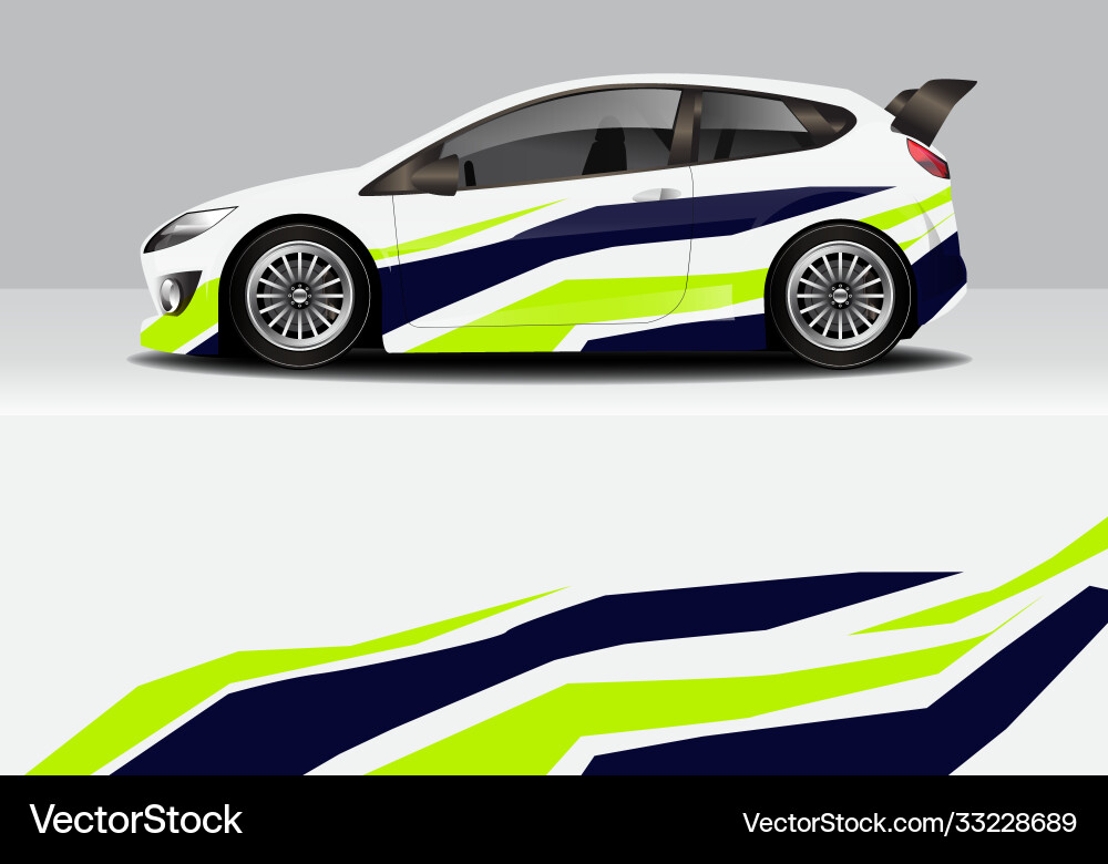 Modern sporty abstract car wrap auto sticker Vector Image