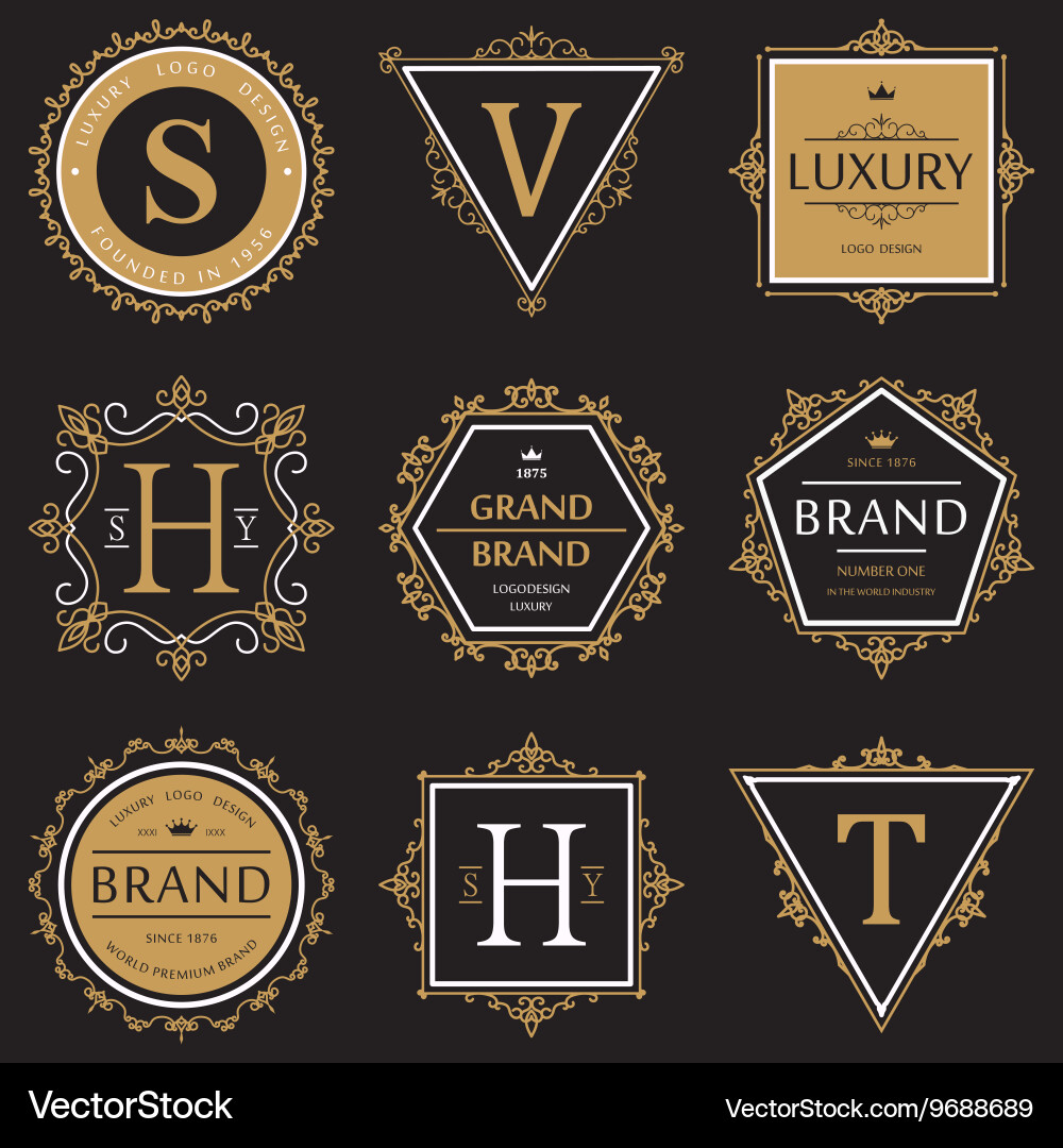 Ornate Brand & Logo Collection vector image