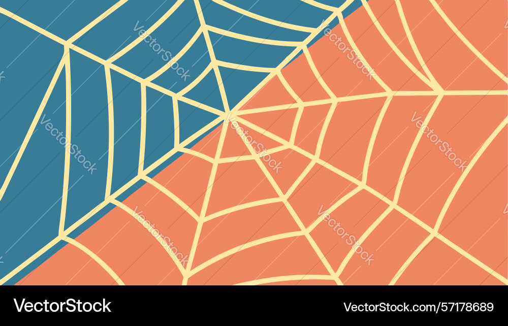 Spider web with textured geometric background vector image