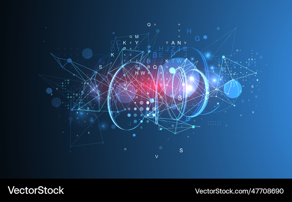 Abstract Swirls & Plexus Effect vector image