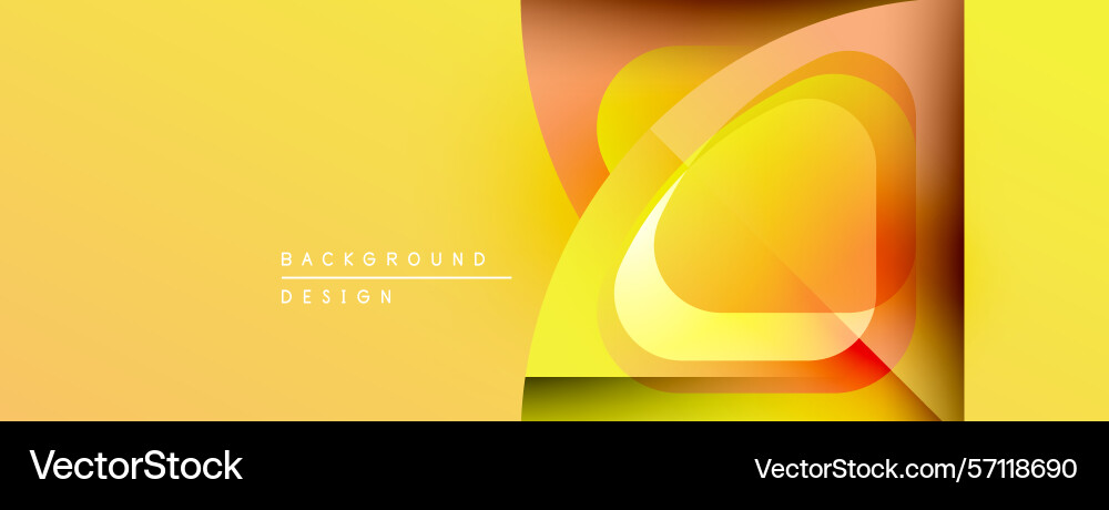 Abstract yellow design overlapping shapes create Vector Image