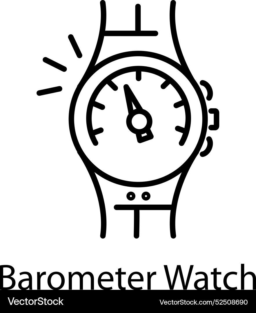 Vector Image Human Barometer Barometer watch Royalty Free Vector Image - VectorStock