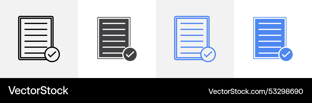 Correct sheet icon set use for web ui or app Correct sheet icon set use for web ui or app vector image