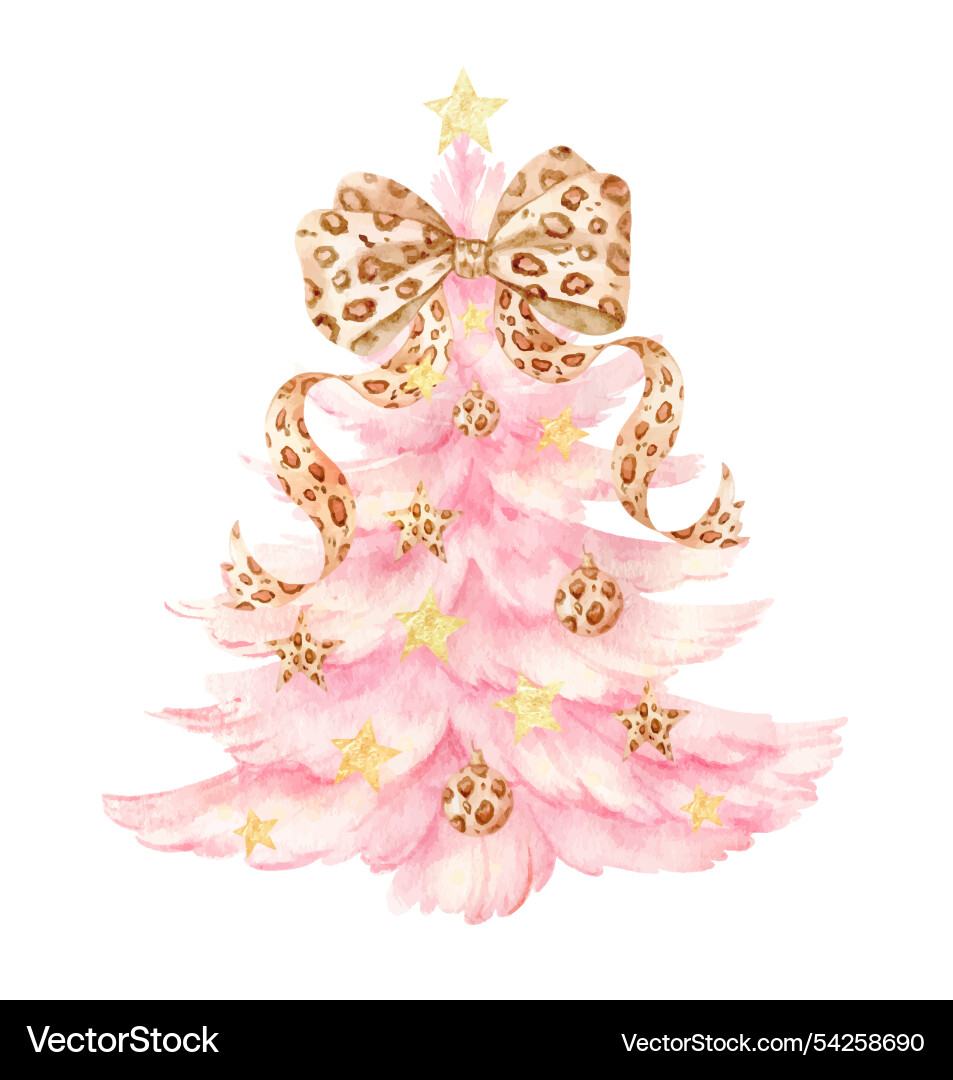 Farbe rosa Weihnachtsbaum Farbe rosa Weihnachtsbaum vektorbild